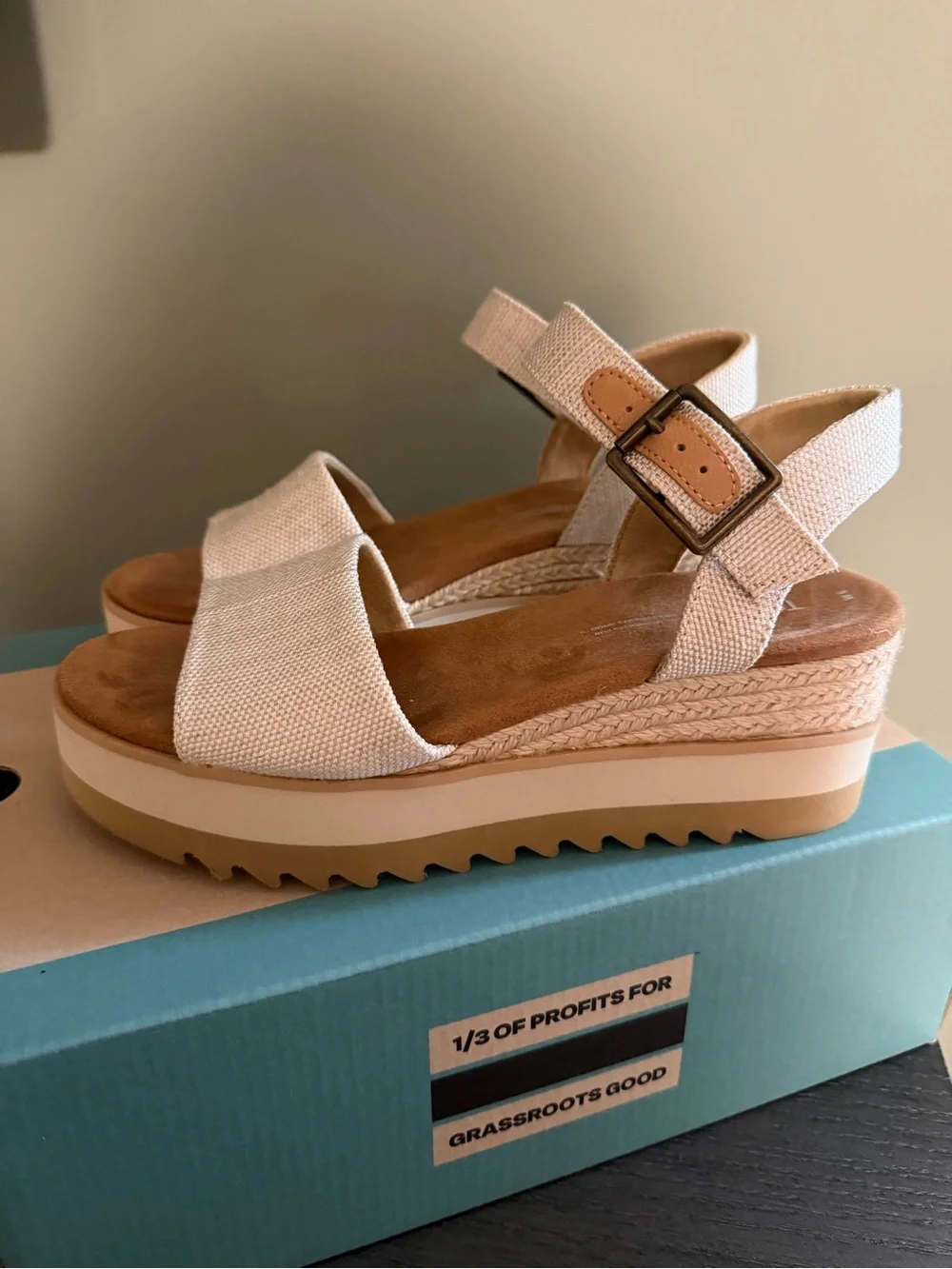 TOMS Diana Wedge Sandal - Natural